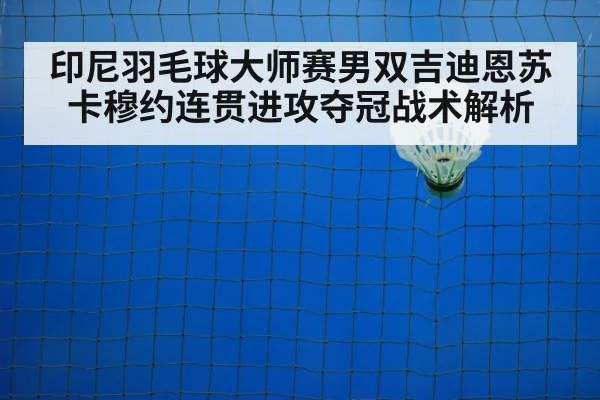印尼羽毛球大师赛男双吉迪恩苏卡穆约连贯进攻夺冠战术解析
